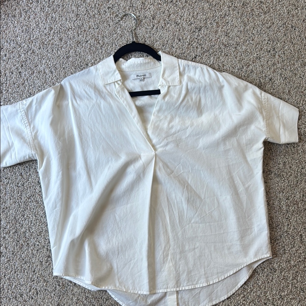 Madewell Women's White Button Down Shirt